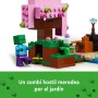 LEGO Minecraft El Jardín de Cerezos en Flor con Animales de Juguete, Figura de Sunny, Sniffer, Zombi y Abejas, Regalo Basado en