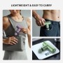 FITMIND Mini Massage Gun,Portable Muscle Massage Gun, 3 Speeds, 4 Massage Heads, Lightweight and Portable for Daily Exercise,