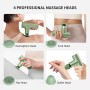 FITMIND Mini Massage Gun,Portable Muscle Massage Gun, 3 Speeds, 4 Massage Heads, Lightweight and Portable for Daily Exercise,