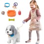 OR OR TU Perro Juguete Que Anda y Ladra y Lame, Peluche Perritos de Juguete Que Andan con Correa, Perro Robot Interactivos Perro