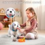OR OR TU Perro Juguete Que Anda y Ladra y Lame, Peluche Perritos de Juguete Que Andan con Correa, Perro Robot Interactivos Perro