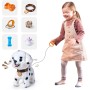 OR OR TU Perro Juguete Que Anda y Ladra, Peluche Perritos de Juguete Que Andan con Correa, Realista Perro Robot Interactivos