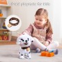 OR OR TU Perro Juguete Que Anda y Ladra, Peluche Perritos de Juguete Que Andan con Correa, Realista Perro Robot Interactivos