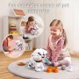 OR OR TU Perro Juguete Que Anda y Ladra, Peluche Perritos de Juguete Que Andan con Correa, Realista Perro Robot Interactivos