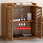 Router Rack Caja WiFi Material de Bambú Engrosado Diseño Hueco Estantes Ajustables Almacenamiento de Gran Capacidad Caja Router