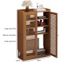 Router Rack Caja WiFi Material de Bambú Engrosado Diseño Hueco Estantes Ajustables Almacenamiento de Gran Capacidad Caja Router