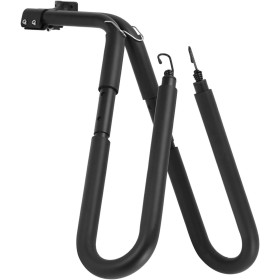 Soporte para bicicletas de diseño elegante para sujetar de forma segura tus tablas cortas mientras conduces a la playa (negro)