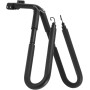 Soporte para bicicletas de diseño elegante para sujetar de forma segura tus tablas cortas mientras conduces a la playa (negro)