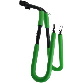 Soporte para bicicletas de diseño elegante para sujetar de forma segura tus tablas cortas mientras conduces a la playa (verde)