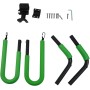 Soporte para bicicletas de diseño elegante para sujetar de forma segura tus tablas cortas mientras conduces a la playa (verde)