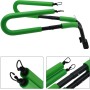 Soporte para bicicletas de diseño elegante para sujetar de forma segura tus tablas cortas mientras conduces a la playa (verde)