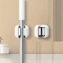 HREDZEO Organizador de escobas, 4 piezas, soporte autoadhesivo para fregona, soporte para escobas, montaje en pared, para