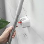 HREDZEO Organizador de escobas, 4 piezas, soporte autoadhesivo para fregona, soporte para escobas, montaje en pared, para