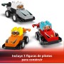 LEGO Duplo Mi Ciudad Coches de Carreras y Pilotos del Equipo de F1, Coche de Fórmula 1 de Juguete con Semáforo y Trofeo, Juegos