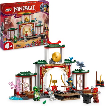 LEGO Ninjago Templo Ninja del Spinjitzu Maqueta de Construcción con 4 Minifiguras de Zane, NYA, Kai y Lloyd con Armas Ninja y