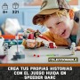 LEGO Star Wars: The Mandalorian Huida en Speeder BARC, Moto con Sidecar de Juguete de Construcción Inc. Kelleran Beq y Grogu