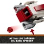 LEGO Star Wars: The Mandalorian Huida en Speeder BARC, Moto con Sidecar de Juguete de Construcción Inc. Kelleran Beq y Grogu