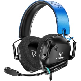 WESEARY WG4 Cascos Gaming, Auriculares Gaming Estéreo con Micrófono para PS4, PS5, PC, Xbox One, Switch, Cascos con Cable y
