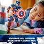 LEGO 76257 Marvel Figura de Construcción Capitán América, Set de Juguete con Escudo, Super Héroe Coleccionable, Regalo de