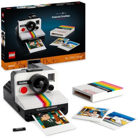 LEGO Ideas Cámara Polaroid OneStep SX-70, Regalo Vintage por el Día de la Madre, Kit de Manualidades y Maqueta para Adultos