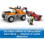 LEGO City Camión Grúa y Reparación del Deportivo, Vehículo con Coches de Juguete y 2 Minifiguras, Regalo para Niños y Niñas de 4
