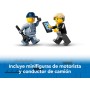 LEGO City Camión Grúa y Reparación del Deportivo, Vehículo con Coches de Juguete y 2 Minifiguras, Regalo para Niños y Niñas de 4