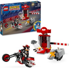 LEGO Sonic The Hedgehog Huida de Shadow The Hedgehog, Moto de Juguete, Figuras de Acción de Personajes del Videojuego del Erizo
