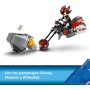 LEGO Sonic The Hedgehog Huida de Shadow The Hedgehog, Moto de Juguete, Figuras de Acción de Personajes del Videojuego del Erizo