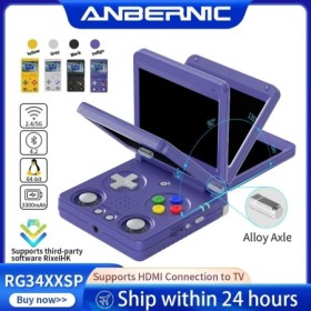 Anbernic-consola de juegos portátil RG34XXSP, pantalla IPS de 3,4 pulg