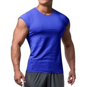 Hombres Atlético Playeras Camisetas Corto Manga Músculo Cortar para Culturismo Rutina de Ejercicio Formación Aptitud Tops Cuello