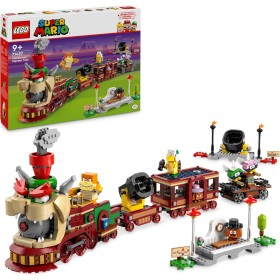 LEGO Super Mario El Tren expreso Bowser de Juguete con Figura de Personajes del Videojuego Inc. Hermano Martillo, Bum Bum, 2