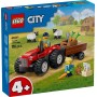 LEGO City Tractor Rojo con Remolque y Oveja Set de Granja y Figuras de Animales de Juguete, Minifiguras de Granjero e Hija,