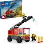 LEGO City Camión de Bomberos con Escalera de Juguete, Vehículo y 2 Minifiguras para el Juego de rol, Juguetes Educativos para