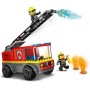 LEGO City Camión de Bomberos con Escalera de Juguete, Vehículo y 2 Minifiguras para el Juego de rol, Juguetes Educativos para