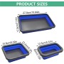 Juego de 3 Conchas Magnéticas de Fijación, Bandejas Magnéticas de Silicona, Bandejas Plegables, Accesorios de Taller para