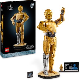 LEGO Star Wars 75398 C-3PO Figura de Droide - Kit de Maquetas para Adultos de Colección - Base, Placa Informativa y Minifigura -
