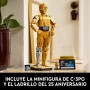 LEGO Star Wars 75398 C-3PO Figura de Droide - Kit de Maquetas para Adultos de Colección - Base, Placa Informativa y Minifigura -