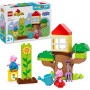 LEGO Duplo Jardín y Casa del Árbol de Peppa Pig Casita de Juguete, Set de Aprendizaje para Construir con 2 Figuras Inc. George,