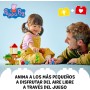 LEGO Duplo Jardín y Casa del Árbol de Peppa Pig Casita de Juguete, Set de Aprendizaje para Construir con 2 Figuras Inc. George,