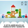 LEGO Duplo Jardín y Casa del Árbol de Peppa Pig Casita de Juguete, Set de Aprendizaje para Construir con 2 Figuras Inc. George,