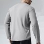 Muscle Alive Hombres Básico Manga Larga Gofre Sudaderas Camisa de Entrenamiento Ajuste Holgado Ejercicio Pull-Over Camisa de
