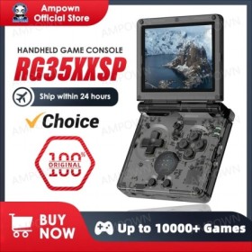 ANBERNIC-consola de juegos abatible RG35XXSP, pantalla IPS de 3,5 pulg