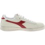 Diadora Game L Low Waxed, Zapatillas de Gimnasio Unisex Adulto, White Red Pepper, 42.5 EU