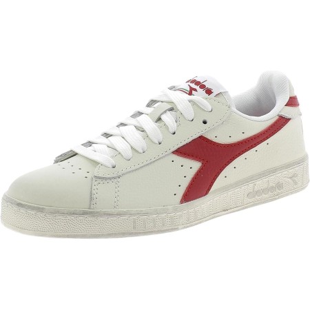 Diadora Game L Low Waxed, Zapatillas de Gimnasio Unisex Adulto, White Red Pepper, 42.5 EU