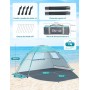 Glymnis Tienda de Playa, Refugio Playa para 2-3 Personas, Carpa de Playa con Doble Puerta de Cremallera, Ventanas Ventiladas,