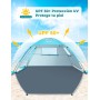 Glymnis Tienda de Playa, Refugio Playa para 2-3 Personas, Carpa de Playa con Doble Puerta de Cremallera, Ventanas Ventiladas,