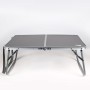 AKTIVE Mesa baja plegable ligera, 60 x 40 x 25 cm, Topes antivuelco, Resistente altas temperaturas, Soporta 20 kg, Asa de