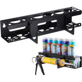 shuhauk Soporte de calafateo para montaje en pared de tubo de calafateo manual, estante de almacenamiento de metal para tubos de