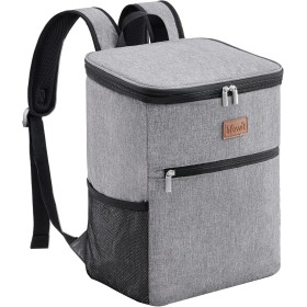 Lifewit Mochila Isotérmica Flexible de 21 litros (30 latas) con Forro Rígido, Amplia Mochila Nevera para Almuerzo Picnic Bolsa