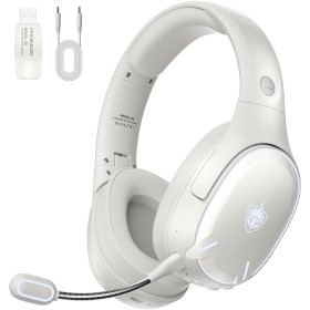 PHOINIKAS Auriculares Bluetooth, 2,4GHz Auriculares Inalámbricos Gaming, Bluetooth para Teléfono/Portátil, Dongle de 2,4GHz para